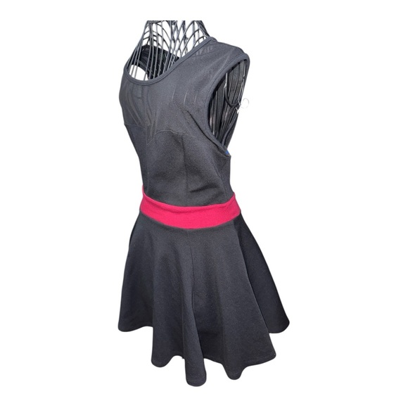 Source Unknown Black and Red Sleeveless Fit and Flare Mini Dress - Picture 5 of 6